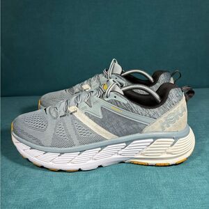 Hoka Gray and Cream Running Shoes